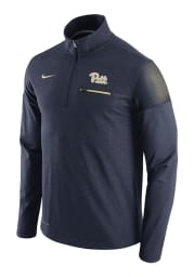 Nike Pitt Panthers Mens Navy Blue Player Top Long Sleeve 1/4 Zip Pullover