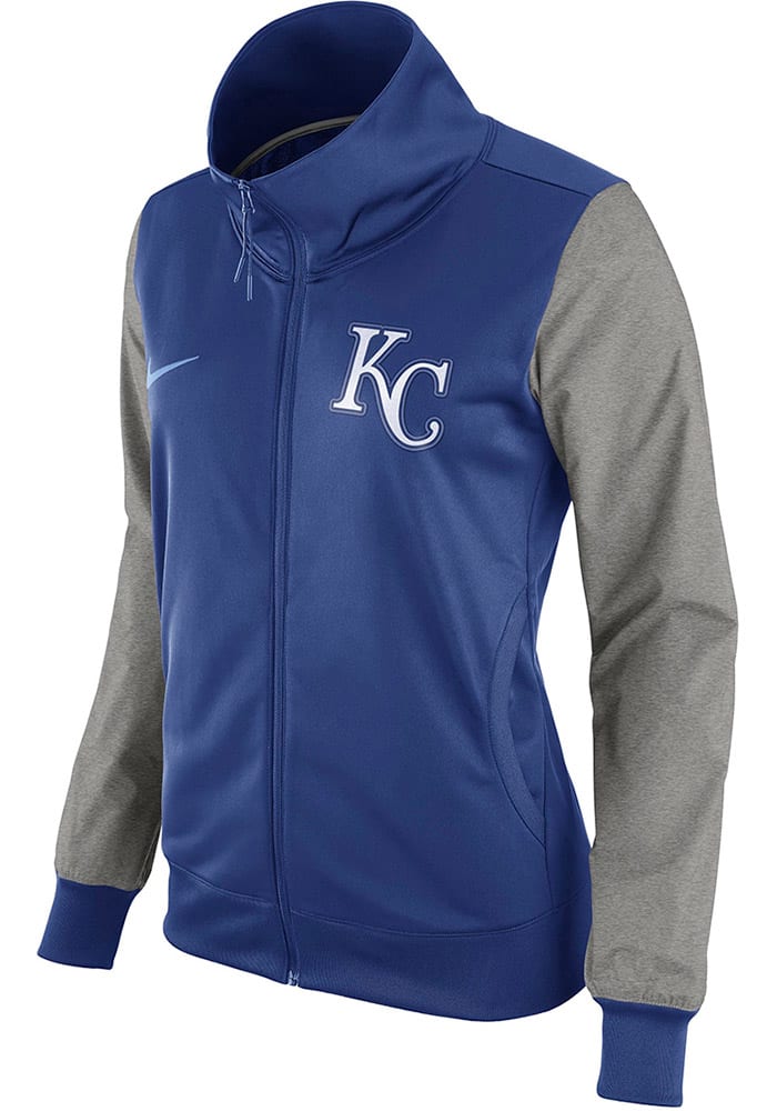 Nike Kansas City Royals Womens Blue Iconic Baseball Long Sleeve Track Jacket