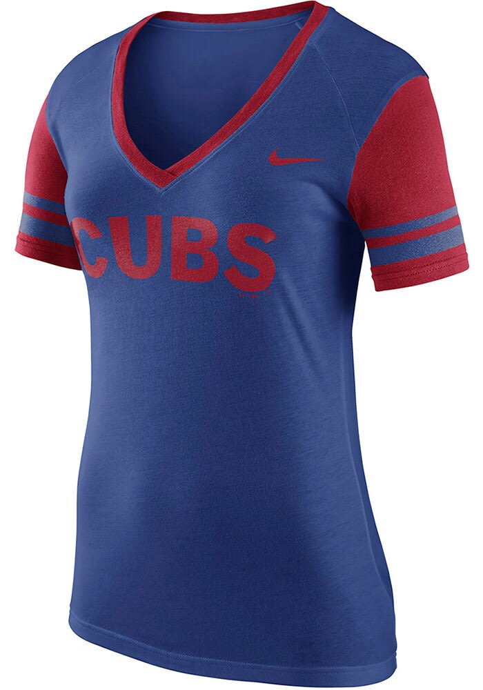 47 Chicago Cubs Womens Blue Replay Rush Long Sleeve T-Shirt