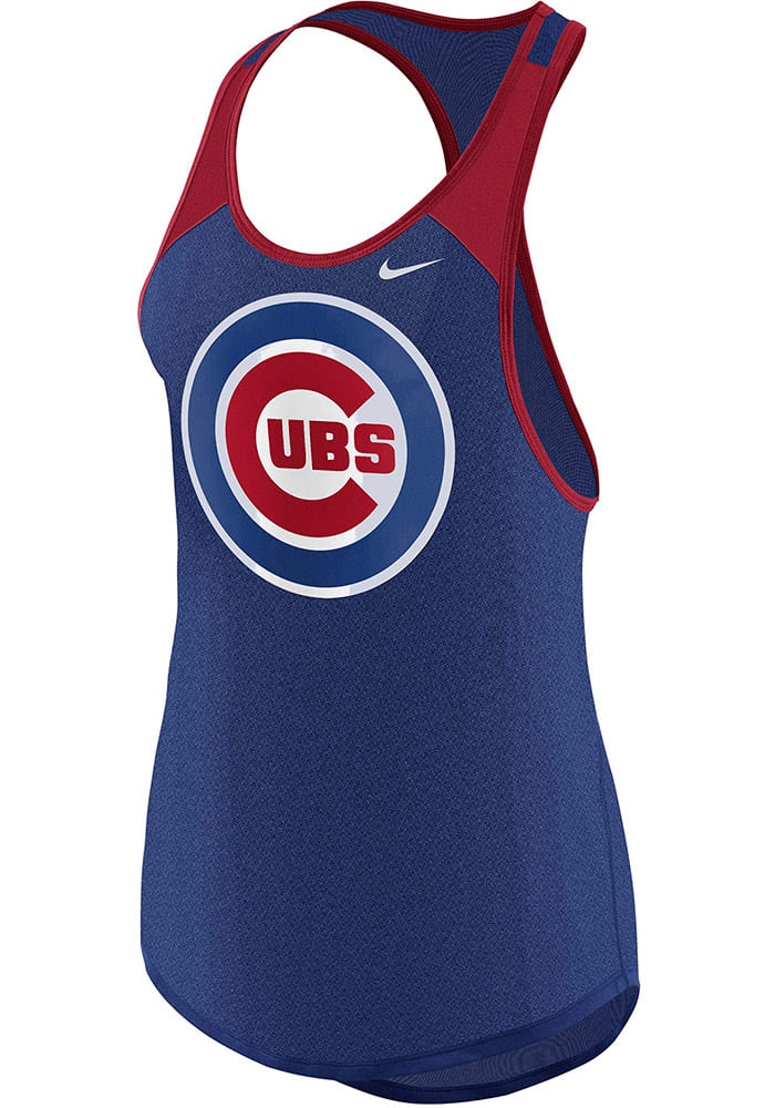 Nike Chicago Cubs Womens Blue Legend Wordmark 1.7 Tank Top
