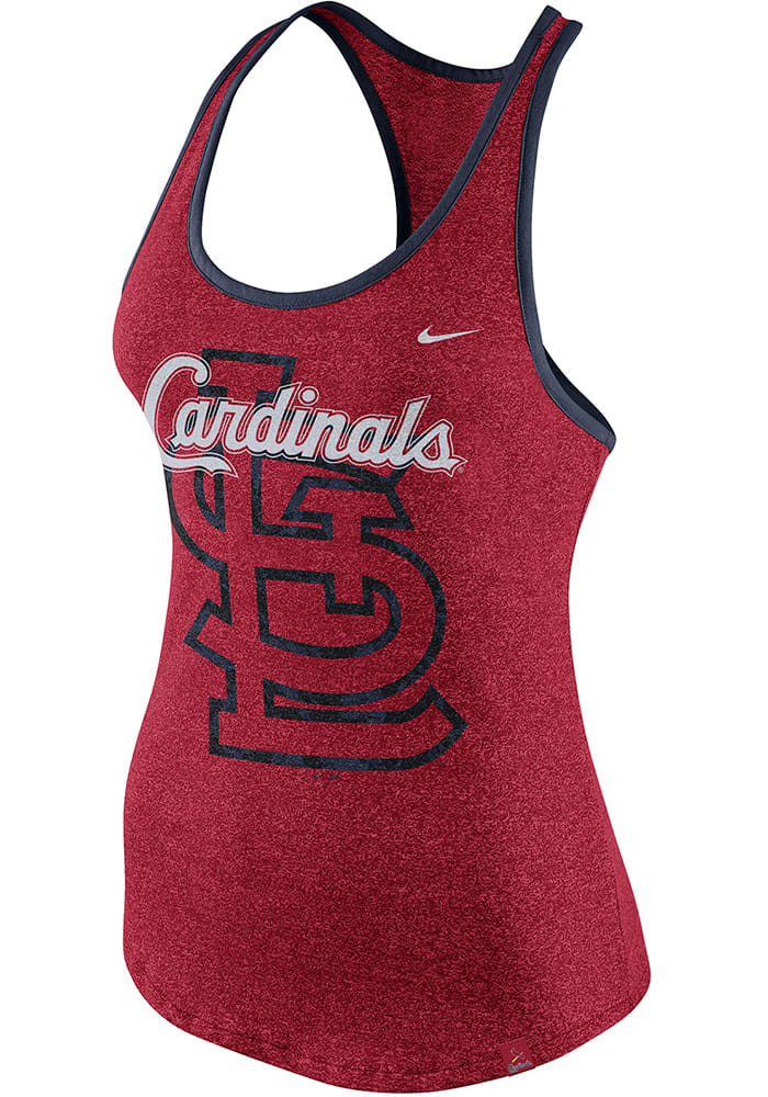 St Louis Cardinals Nike Womens Red Marled Racerback Tank Top
