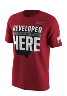 Nike Ohio State Buckeyes Red Fan 16 Short Sleeve T Shirt