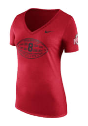 Nike Ohio State Buckeyes Womens Red Moments V-Neck T-Shirt