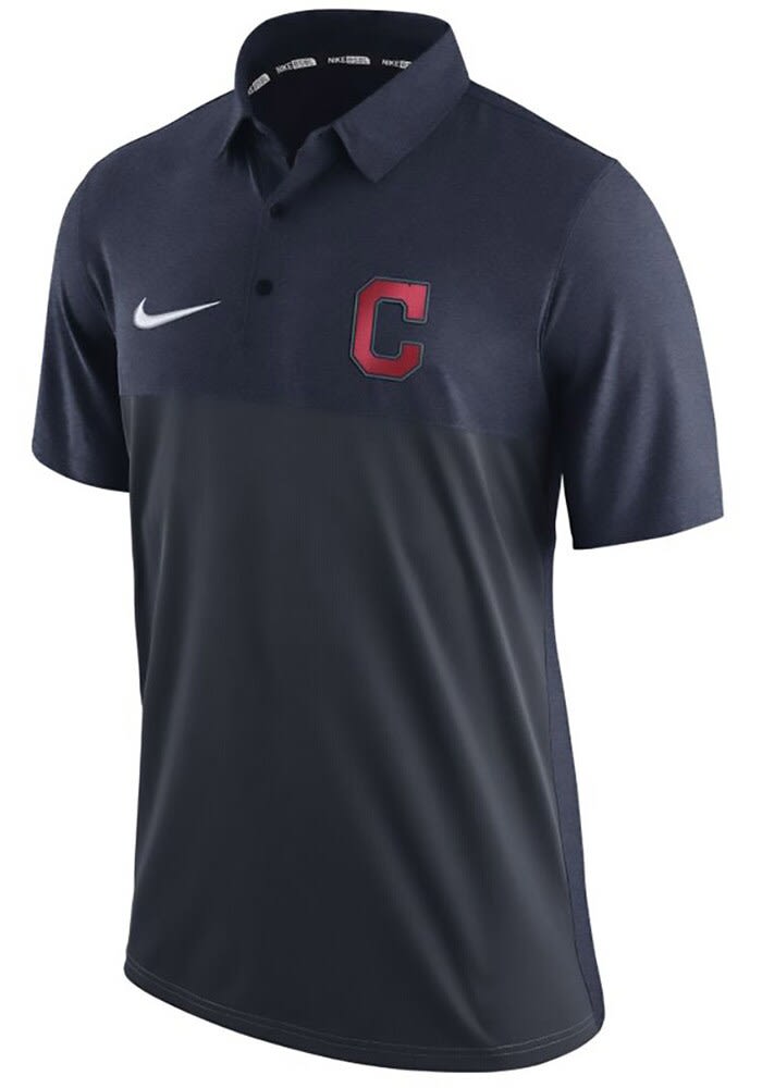 Cleveland Indians Nike Stripe Polo - Navy