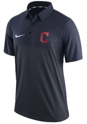 Nike Cleveland Indians Mens Navy Blue AC Elite Short Sleeve Polo