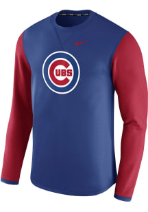 Nike Chicago Cubs Mens Blue Waffle Top Long Sleeve Sweatshirt