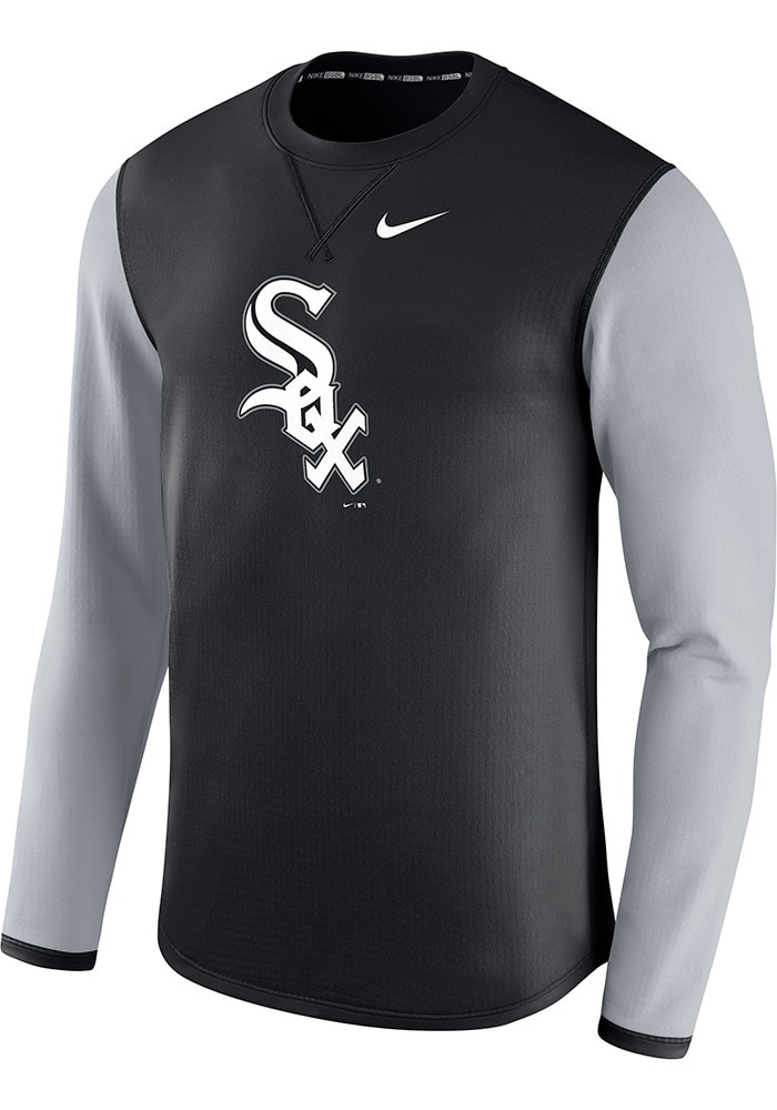 Nike Chicago White Sox Mens Black Waffle Top Long Sleeve Sweatshirt