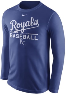 Nike Kansas City Royals Blue Practice Long Sleeve T Shirt