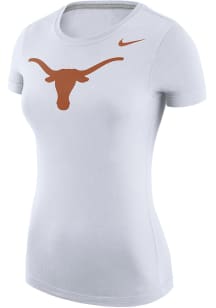 Nike Texas Longhorns Womens White Logo Scoop T-Shirt
