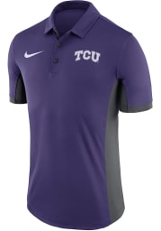 Nike TCU Horned Frogs Mens Purple Evergreen Short Sleeve Polo