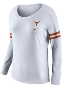 Nike Texas Longhorns Womens White Tailgate Long Sleeve Crew T-Shirt
