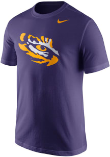 Nike LSU Tigers Purple Logo Short Sleeve T Shirt