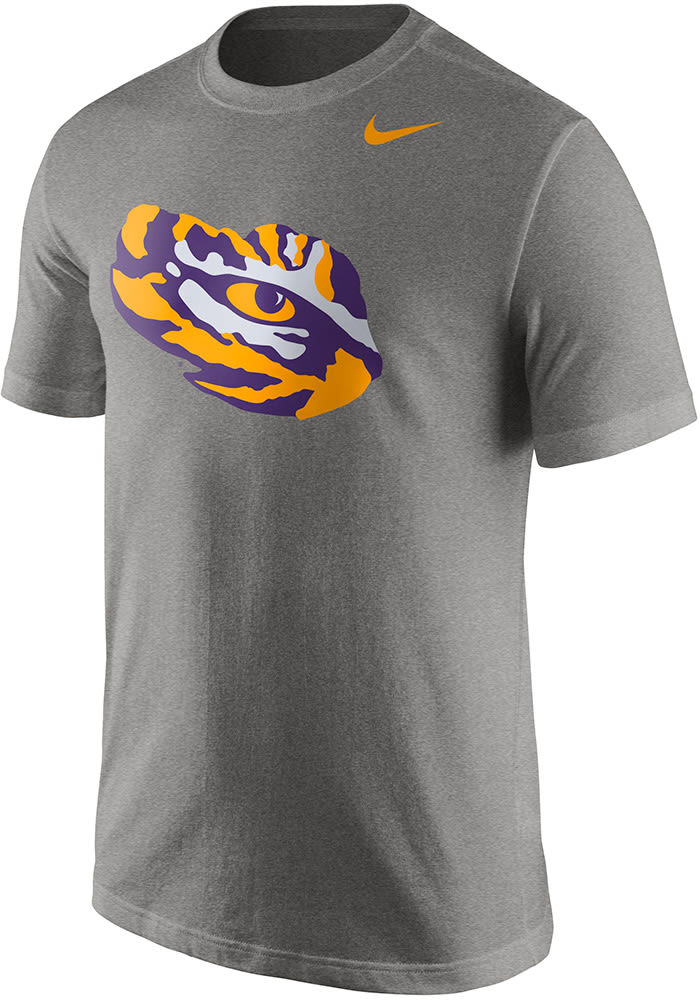 Nike LSU Tigers Grey Logo Short Sleeve T Shirt