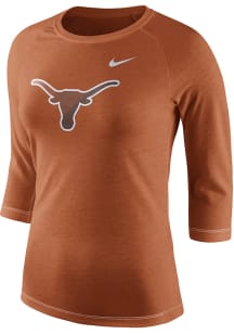 Nike Texas Longhorns Womens Orange Champ Drive Long Sleeve Crew T-Shirt