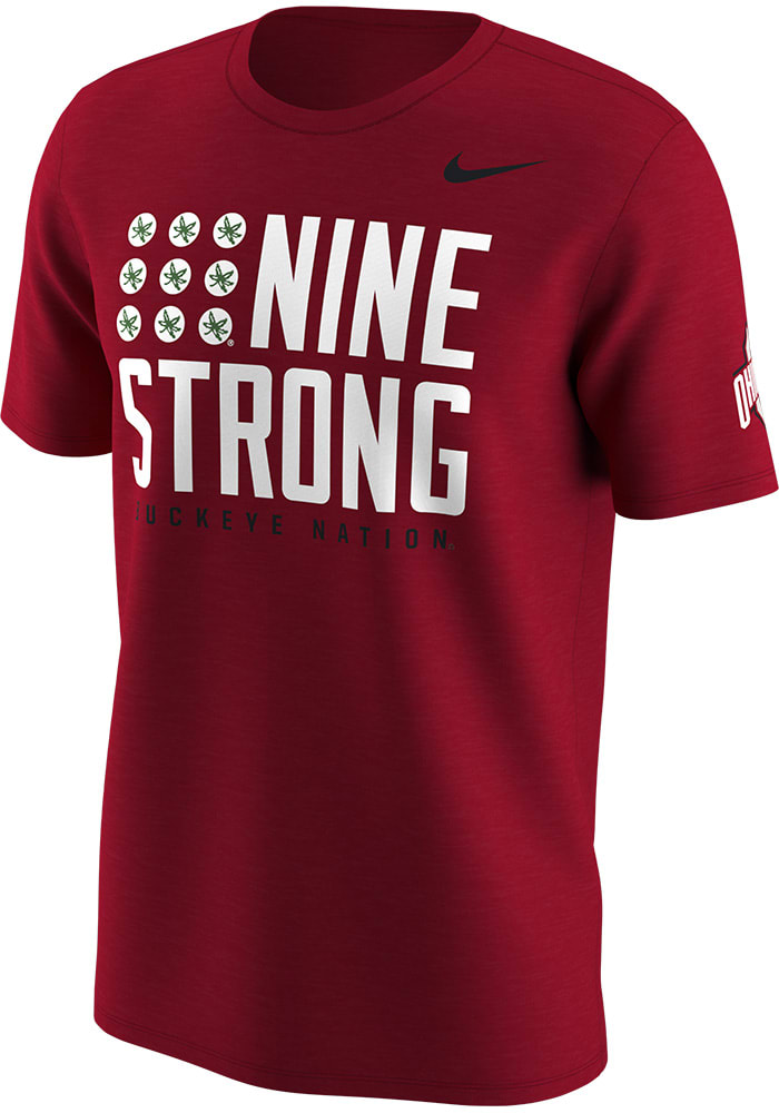 Nike Ohio State Buckeyes Red Student Body Short Sleeve T Shirt