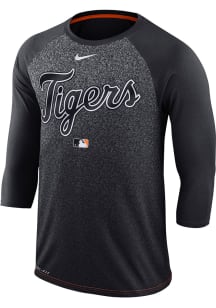 Nike Detroit Tigers Navy Blue Raglen Cross-Dye Fade Long Sleeve T-Shirt