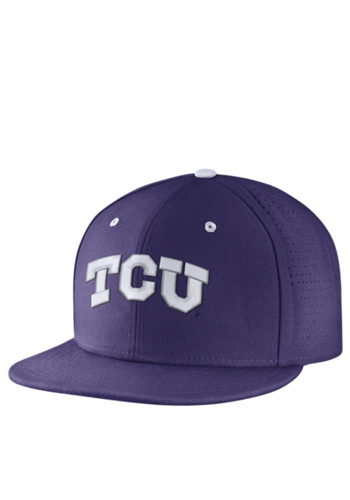 Nike TCU Horned Frogs Mens Purple Authentic Baseball Fitted Hat