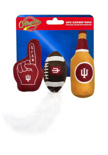 White Indiana Hoosiers 3pc Cat Nip Pet Toy