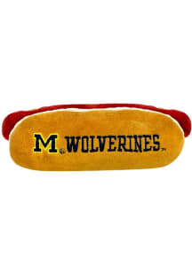 Yellow Michigan Wolverines Hot Dog Pet Toy