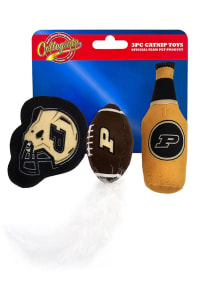 Gold Purdue Boilermakers 3pc Cat Nip Pet Toy