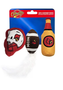 Louisville Cardinals 3pc Cat Nip Pet Toy