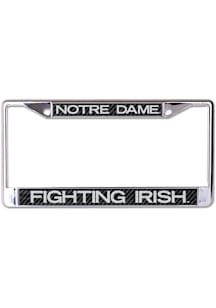 Notre Dame Fighting Irish Black and Silver License Plate Frame - Black