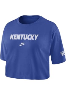 Nike Kentucky Wildcats Womens Blue Legacy Crop Short Sleeve T-Shirt