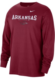 Nike Arkansas Razorbacks Crimson Cotton Classic Long Sleeve T Shirt