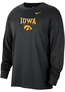 Nike Iowa Hawkeyes Black Cotton Classic Long Sleeve T Shirt