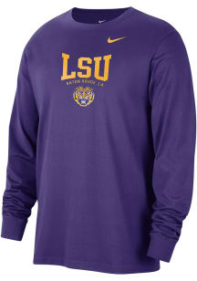 Nike LSU Tigers Purple Cotton Classic Long Sleeve T Shirt
