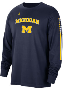 Nike Michigan Wolverines Navy Blue Slam Dunk Long Sleeve T Shirt