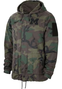 Mens Michigan Wolverines Olive Nike LWT Military 23 Light Weight Jacket