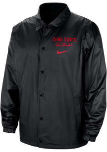 Nike Ohio State Buckeyes Mens Black SB Coaches Light Weight Jacket