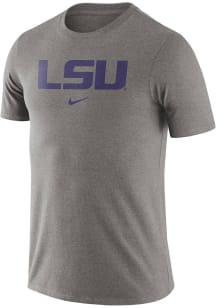 Nike LSU Tigers Grey Essential Wordmark Short Sleeve T Shirt