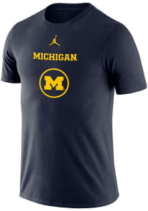 Nike Michigan Wolverines Navy Blue Team Issue Short Sleeve T Shirt