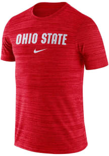 Nike Ohio State Buckeyes Red Team Issue Velocity Short Sleeve T Shirt