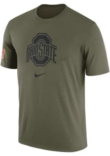 Nike Ohio State Buckeyes Olive Cotton Military 23 Short Sleeve T Shirt