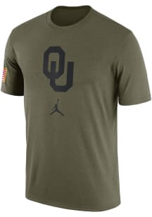 Nike Oklahoma Sooners Olive Cotton Military 23 Short Sleeve T Shirt