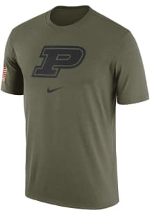 Purdue Boilermakers Olive Nike Cotton Military 23 Short Sleeve T Shirt