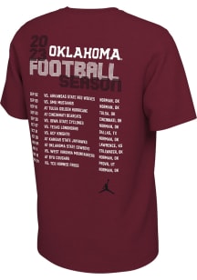 Nike Oklahoma Sooners Crimson Jordan Schedule Short Sleeve T Shirt