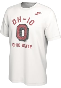 Nike Ohio State Buckeyes White Vault Logo Short Sleeve T Shirt