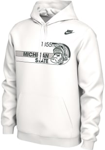 Nike Michigan State Spartans Mens White Vault Logo Long Sleeve Hoodie