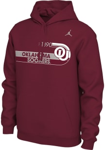 Nike Oklahoma Sooners Mens Crimson Jordan Vault Logo Long Sleeve Hoodie