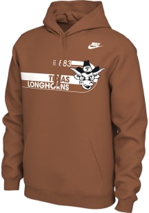Nike Texas Longhorns Mens Burnt Orange Vault Logo Long Sleeve Hoodie
