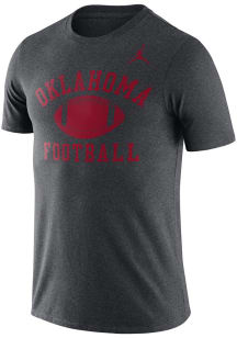 Nike Oklahoma Sooners Charcoal Jordan Football Legend Short Sleeve T Shirt