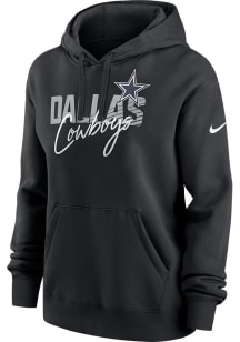 Nike Dallas Cowboys Womens Black Team Slant Hooded Sweatshirt