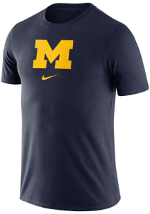 Michigan Wolverines Navy Blue Nike Asbury Logo Short Sleeve T Shirt