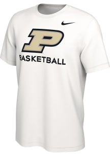 Nike Purdue Boilermakers White Basketball Tip Off Short Sleeve T Shirt