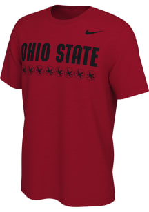 Nike Ohio State Buckeyes Red Refresh Team Name Short Sleeve T Shirt