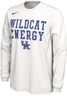 Nike Kentucky Wildcats White Basketball Bench Long Sleeve T-Shirt